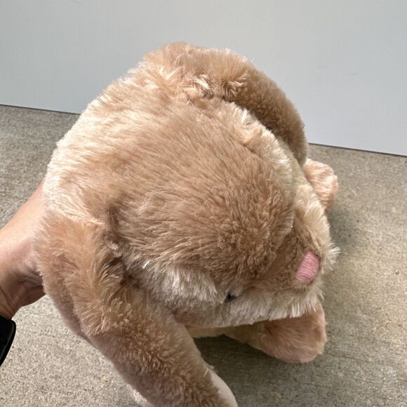 Build A Bear Brown Bunny Rabbit Plush Stuffed Animal Pink Ears Feet 15" Easter - Picture 8 of 13